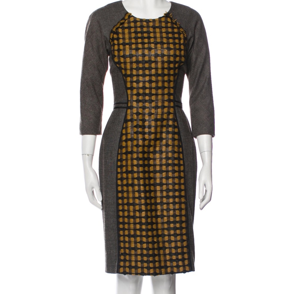 Genuine Lela Rose wool dress .Lining 100% silk